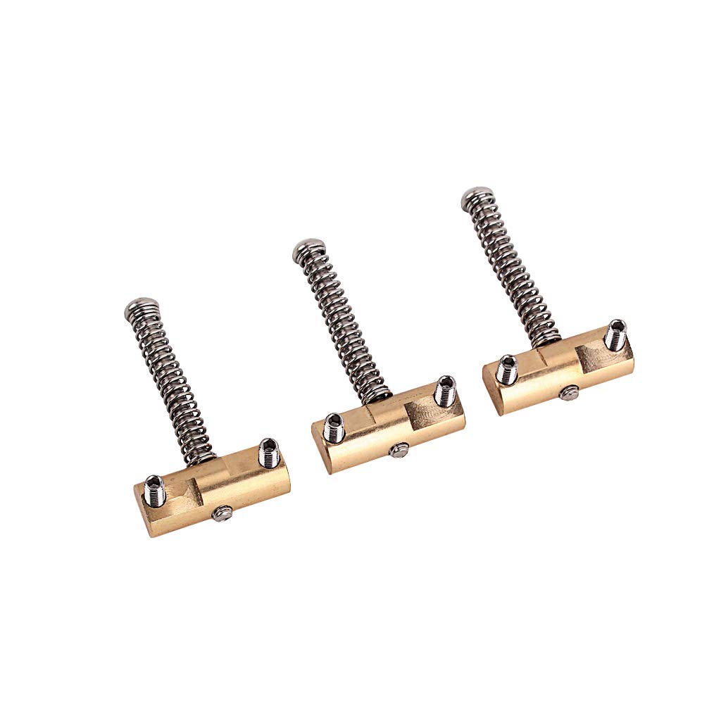 Ogdni Guitar Compensated Bridge Saddle Set of 3 Bridge Saddles for Telecaster and Electric Guitar Replacement Parts - 10.8mm Barrel-Style Tele-Style