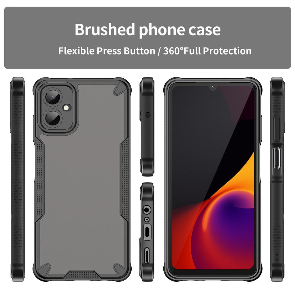 For Samsung Galaxy A06 5G Case WANLONFENG MFFJ Series Anti Drop TPU Phone Back Cover with Screen Film