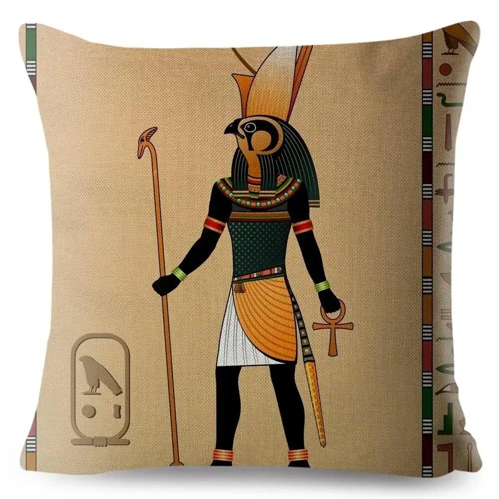 Ancient Egypt Totem Pharaoh Printing Cushion Cover Polyester Pillow Case Sofa Home