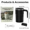 Mug à café électrique auto-mélangeur 380 ml IP67 étanche Mug à café mélangeur Chargement USB Affichage numérique Tasse magnétique automatique