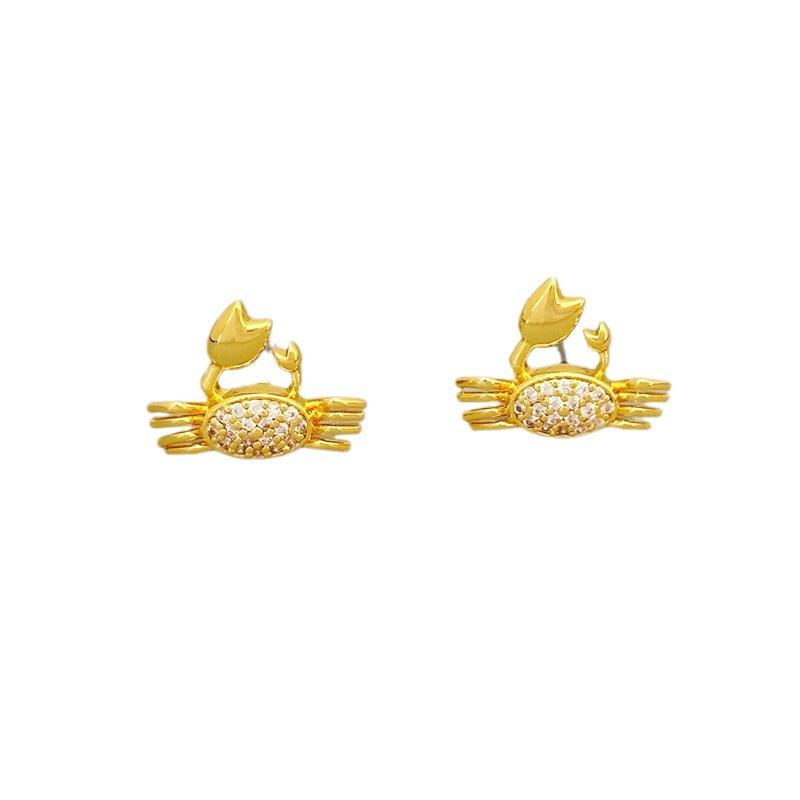 Design Fashionable Earrings Ocean Wind Small Crab Temperament Simple Stud Earrings