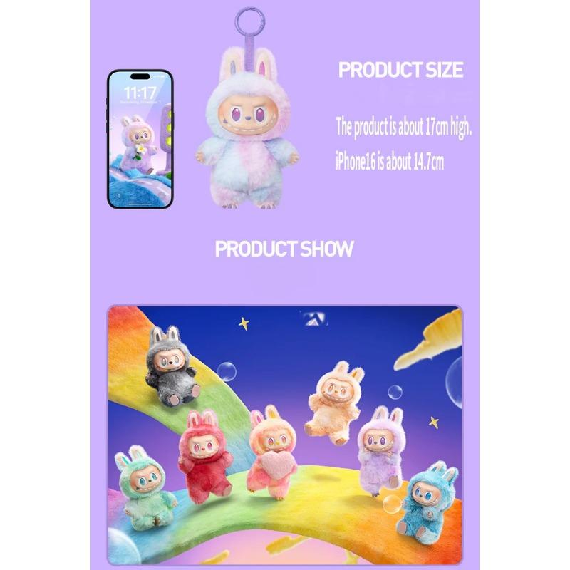 Labubu V1 V2 V3 Energy Series Heartbeat Macaron Enamel Monster Face Blind Box PVC Figurine Desktop Decoration Cute Doll Birthday Gift for Kids