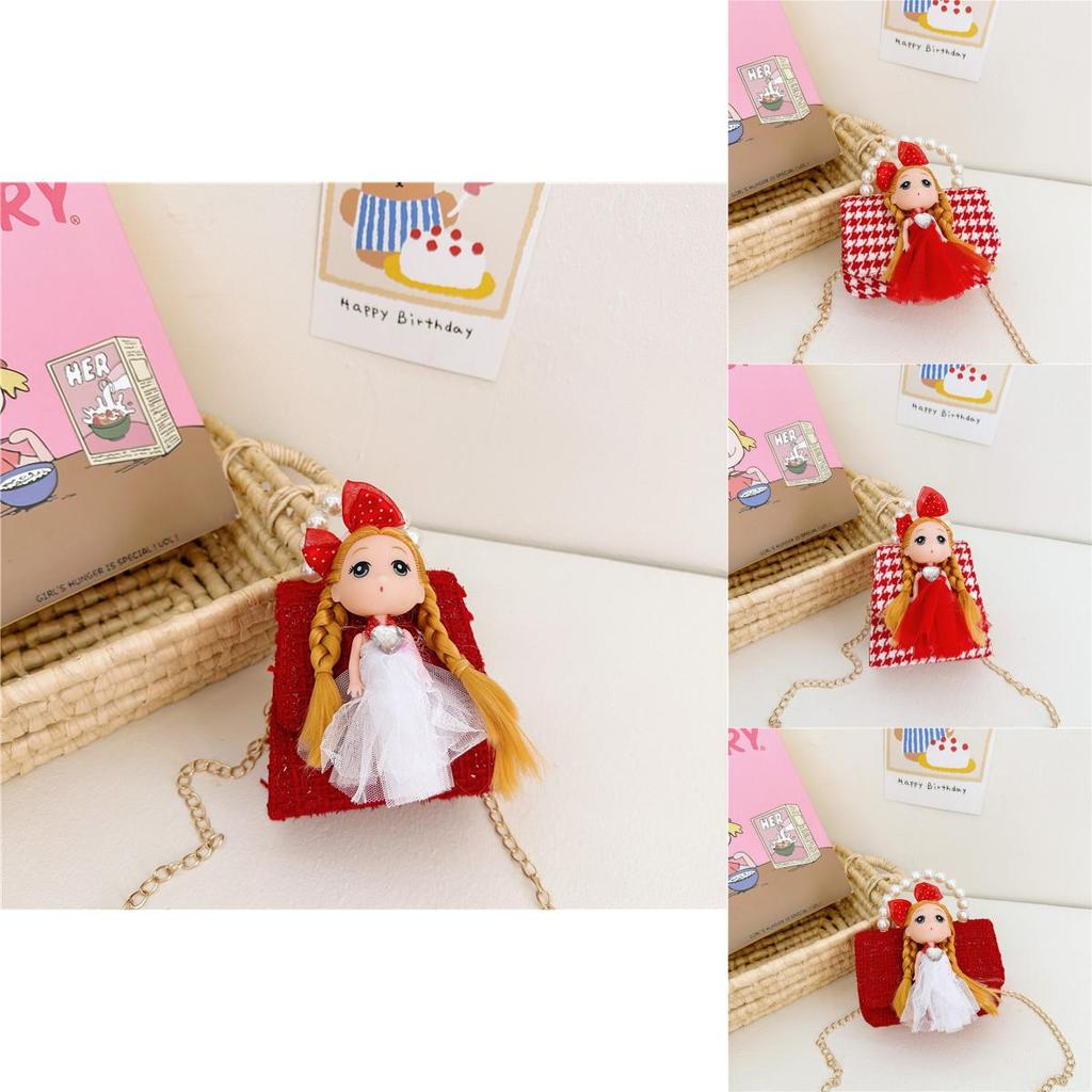 Stylish Korean Children's Bag Adorable Princess Pearl Handbag For Daily Use