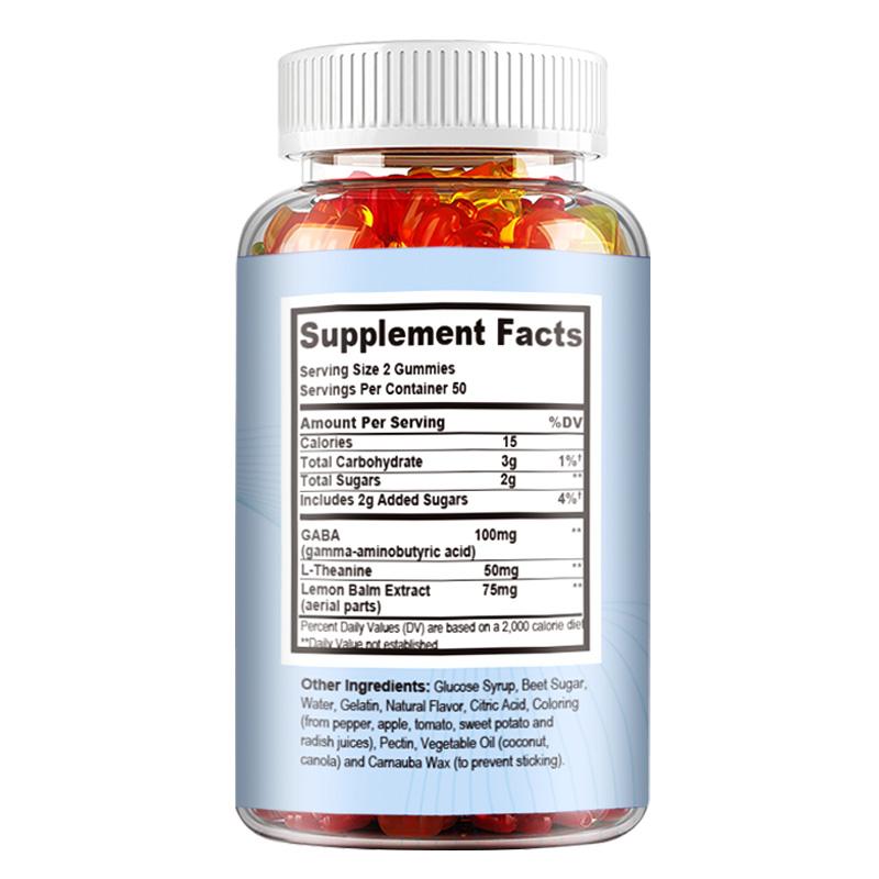 XEMENRY Contains L-theanine and Lemon Balm Extract, 100mg, for Calming the Body, a Dietary Supplement, Suitable for Adults.