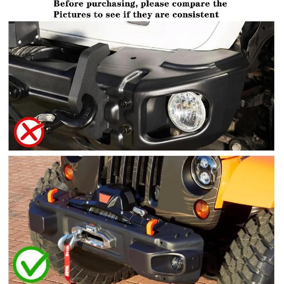 JWWY Bumper Tow Hook Covers Tow Trailer Hitch Receiver Cover Towing Hitch Rubber Sleeve Protector Cover Trim Fit for 2007-2025+Jeep Wrangler JL