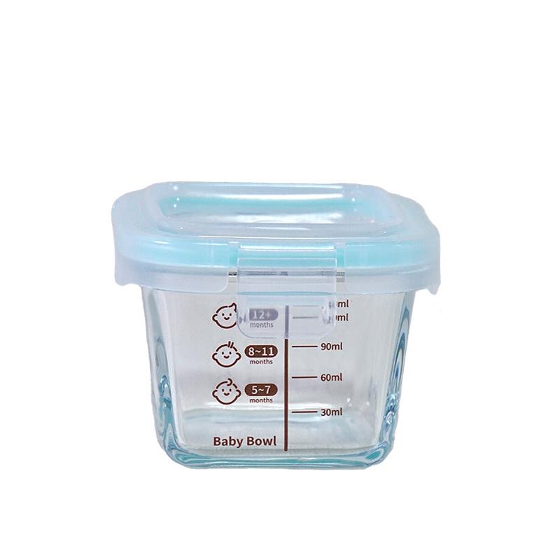 

Термостойкая детская коробка для пищевых добавок, мини-контейнер для фруктов, миска из боросиликатного стекла, подходит для ежедневного использования