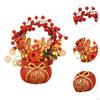Chinese Year Feng Shui Blessing Bag Vase Decor Blessed Statue Decorative Handmade Planter
