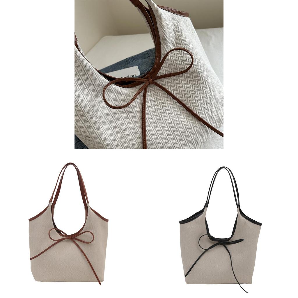 Cotton Linen Tote Bag For Women Large Capacity Fashionable Casual Daily Use