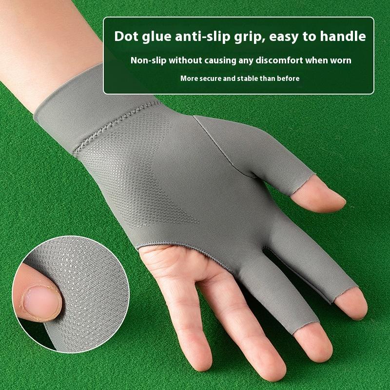 1Pc Billiards Gloves Enhanced Grip Left Hand Open Finger Professional Billiards Gloves Snooker Table Tennis Gloves