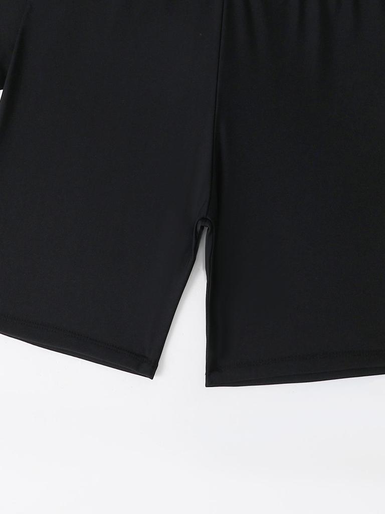 2024 Women's Plus Size Long-Sleeve Split Tankini Surf Swimsuit