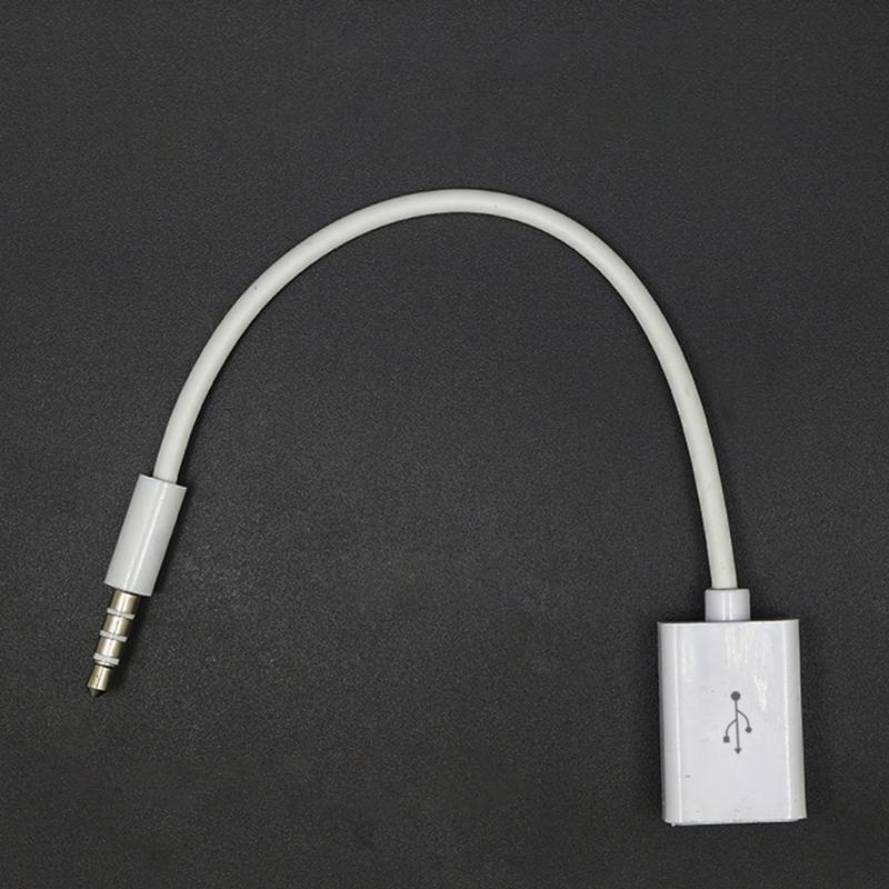 3.5mm AUX Stereo Plugs to USB Converter Aux Cable Cord For Car MP3 Speaker