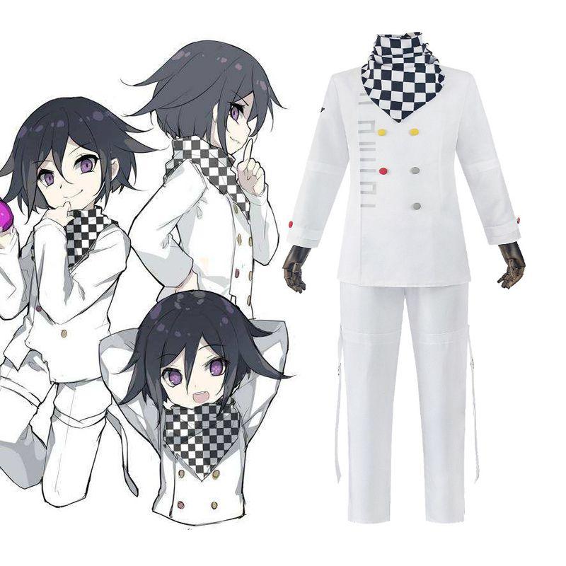 Danganronpa Anime V3 Ouma Kokichi Cosplay Costume School Uniform Cloak Full Set