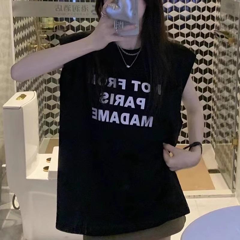 Women's Mid-length T-shirt Summer Student Pajamas Top I Small Vest Home Nightdress