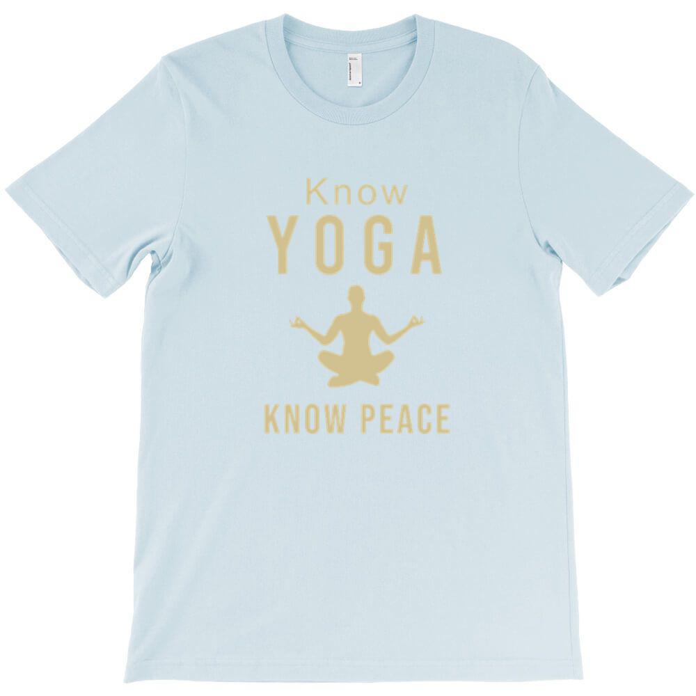 Know Yoga Know Peace T Shirt First Bunny Officer Mens Short Sleeve Shirt T Shirt