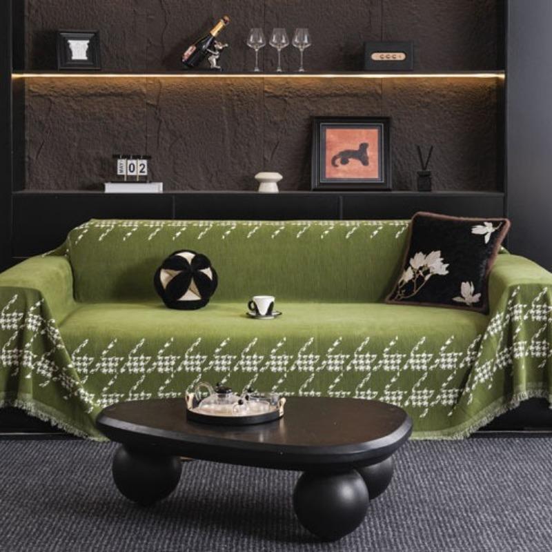 

Light luxury high-end sofa cover, simple new black four-season universal all-inclusive universal anti-cat scratch cover blanket 180*130