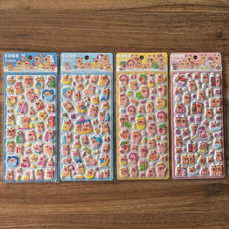 Reusing Tiny Sticker for Phone Case Notebook Handcraft Cute Puffier Sticker for Kids, 3D Design Sticker for Boys Girls