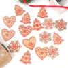 10Pcs Wooden Random Style Christmas Decorations Snowflake Bells Elk Christmas Tree Pendant for Home Decor Navidad 2026 Ornament