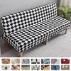 Capas de sofá futon, capa de sofá-cama de elastano, elástica para sala de estar, toalha de sofá, capas de assento único, assento duplo, totalmente envolto