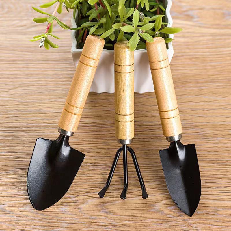 Garden Tool Set  Metal Mini Spade Rake Small Potting Planting Hand Tools for Flowers Herbs