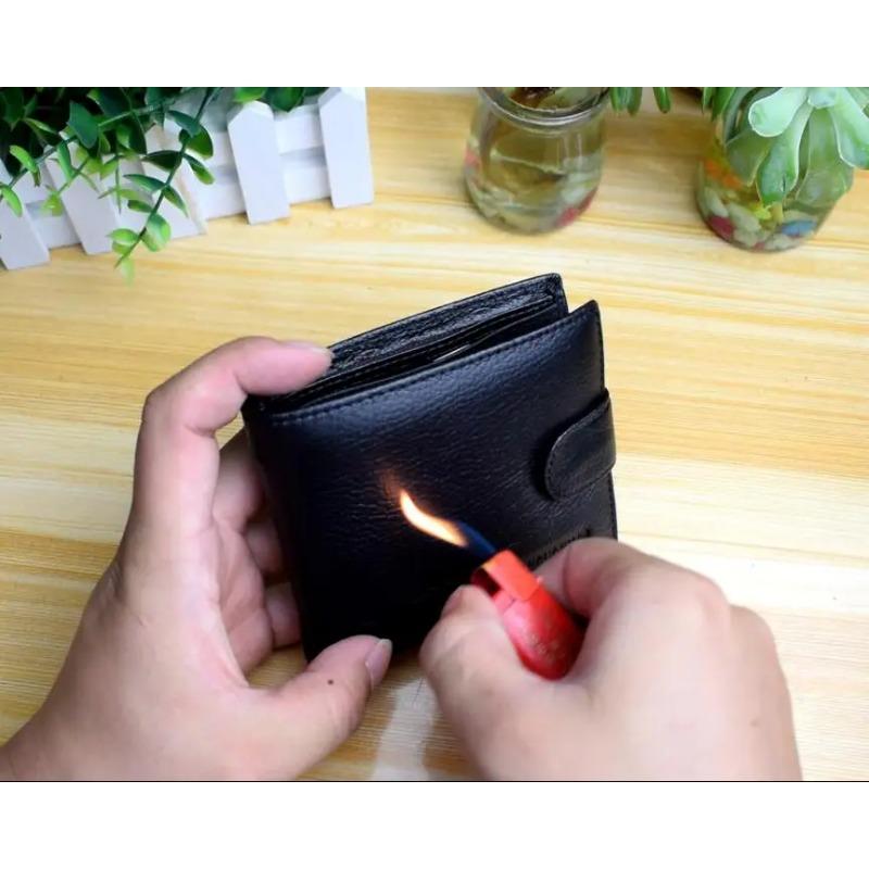Men's Wallet Made of Genuine Leather Wallet Short Hasp Purse Luxury Male