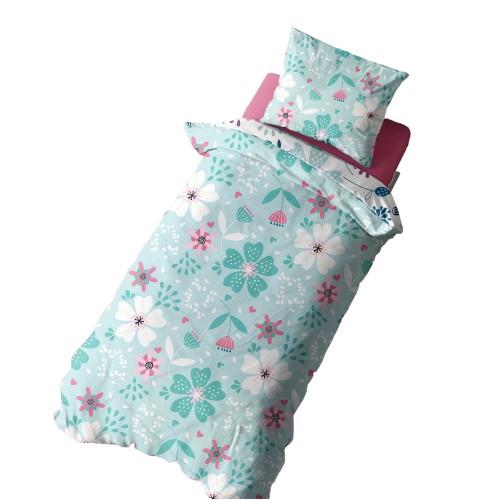 K Collection Rotary Floral Panelled Duvet Set