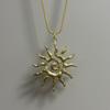 Retro Personality Stainless Steel Lava Metal Starfish Gold Color Sun Pendant Snake Bone Chain Necklace for Women Punk Jewelry