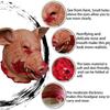 1pc, horror pig head mask, Halloween latex carnival masquerade costume, role play props, bloody pig head butcher horror adult ma