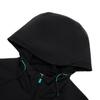 Li Ning Laufserie Wasserabweisende Kapuzen-Logo Langarmjacke Herrenjacke Schwarz AFDU351-1