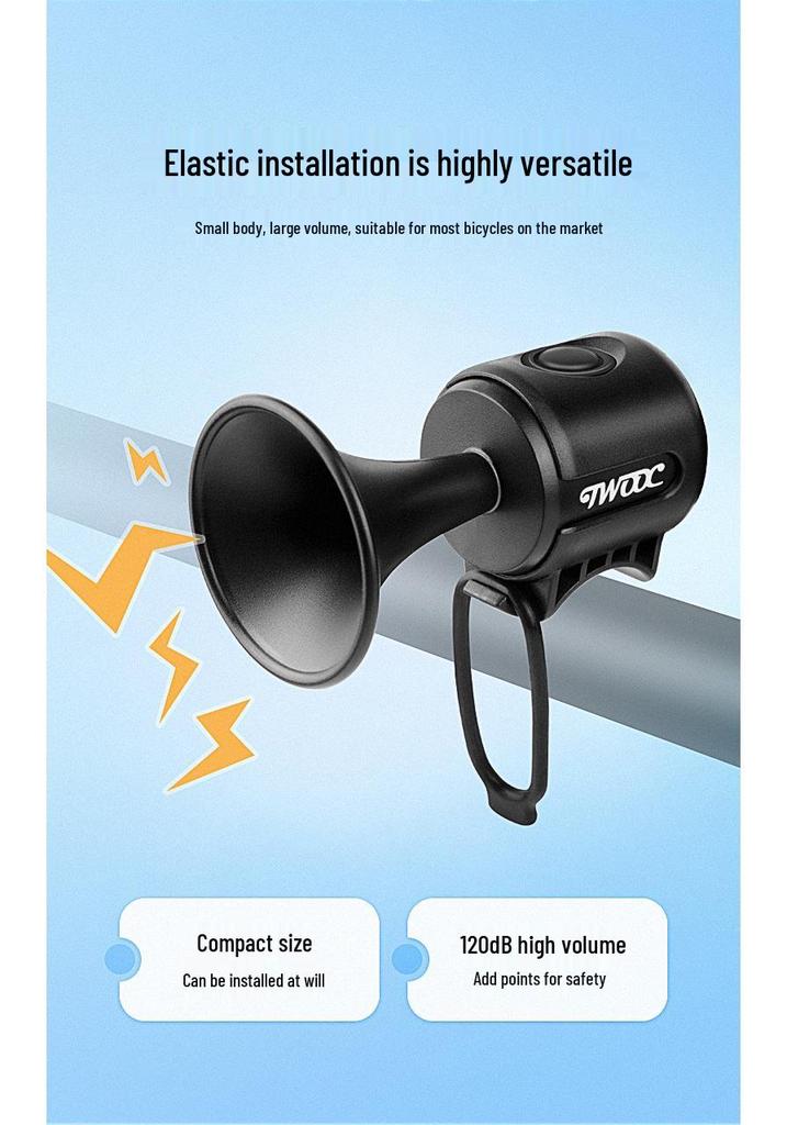 Universal Electric Horn for Bicycles: Child, Road & Mountain Bikes Warning Bell