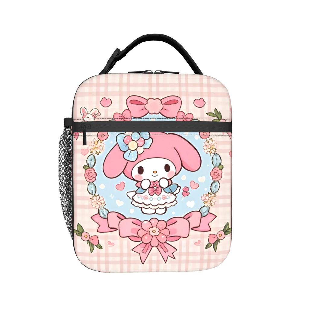 Custom M-Melodies Thermal Insulated Lunch Bags Cute Rabbit Portable Lunch Container for Work School Travel Storage Food Box