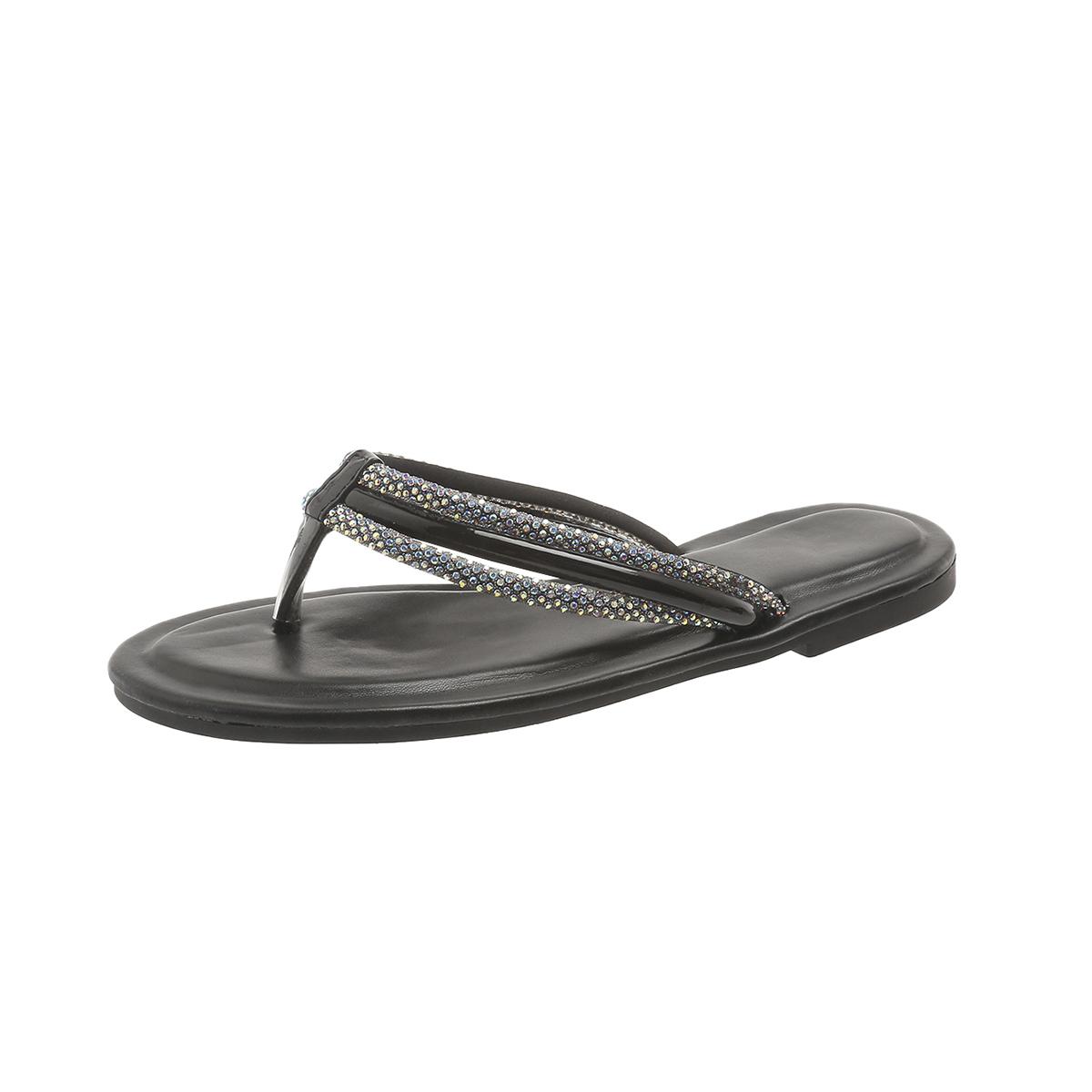 

Мода 2024 Богемный стиль Плоские сандалии для женщин Сандалии-гладиаторы с перемычкой для пальца Женские Ретро Летние Повседневные Пляжные туфли Противоскользящие Шлепанцы 42 чёрный