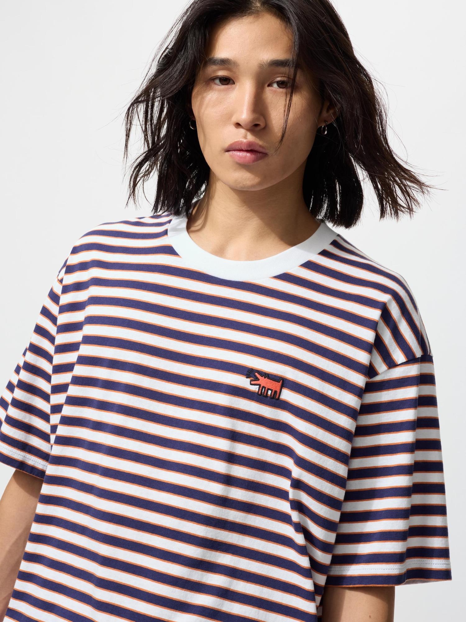 

Uniqlo Ny Pop ArT UT Graphic T shorT Sleeve keiTh Haring 68 BLUE/UNISEX XS