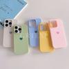 Custodia Morbida in Silicone TPU Colore Caramella Opaco a Forma di Cuore d'Amore Per iPhone 15 14 13 12 11 Pro Xs Max 8 7 Plus X Xr Guscio Opaco Colore Solido