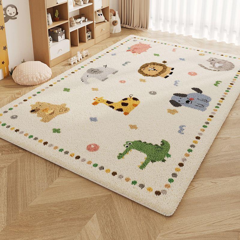 Cartoon Puppy Easy Clean Carpet for Living Room Cute Decoration Bedroom Bedside Fluffy Rug Non-slip Soft Large Foot Mat for Kids