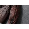 Chinesische Größe Echte Kuhlederjacke Herren Motorradjacken Echtes Rindsleder Vintage Herren Ledermantel Bikerkleidung