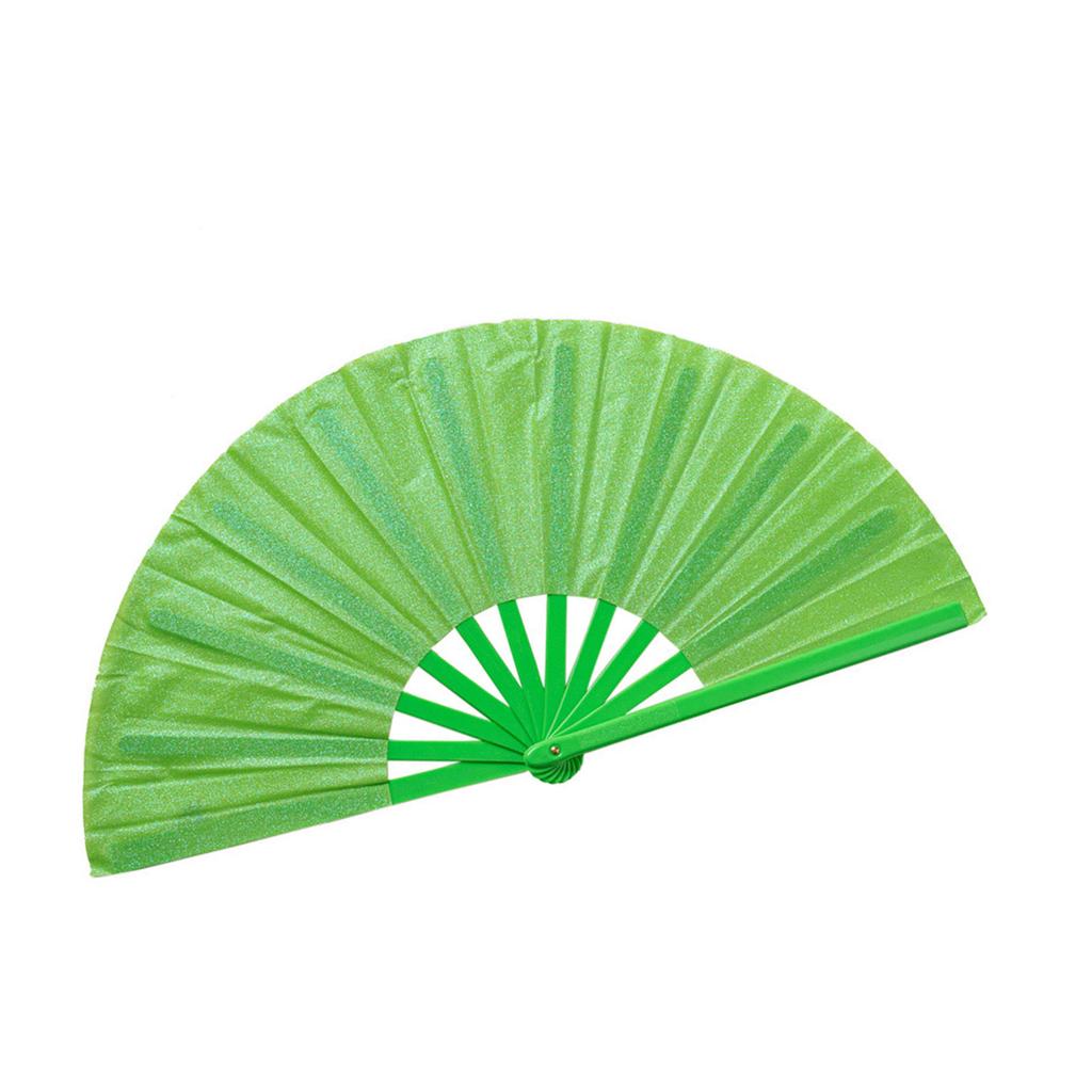 Glitter Festival Hand Fan Large Rave Folding Hand Fan for Party Halloween or Home Decoration