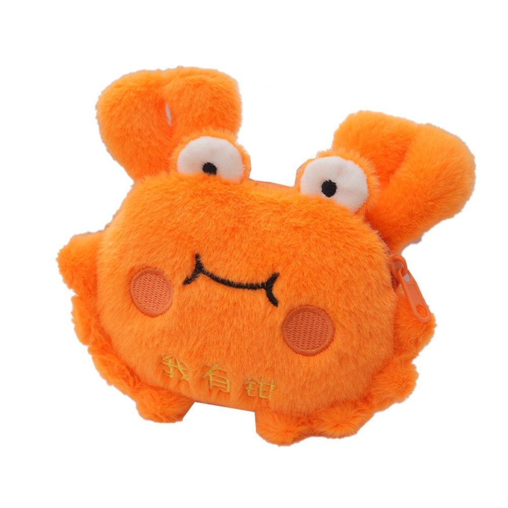 Multi-functional Crab Doll Keychain Stuffed Animals Crab Plush Pendant  School Bags