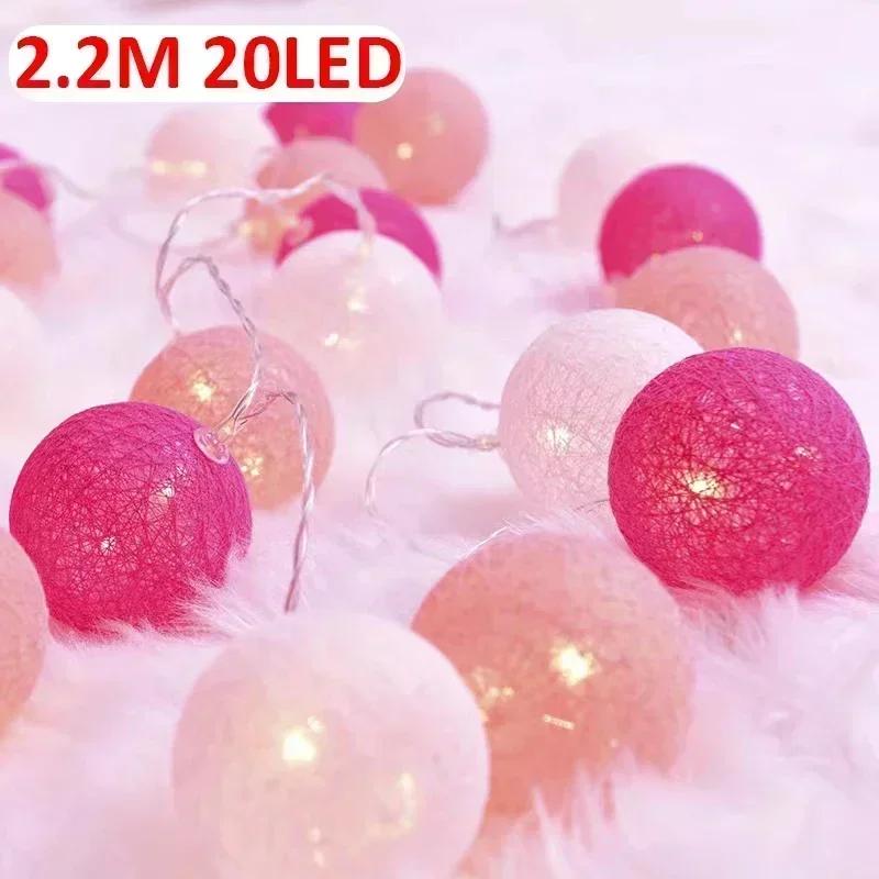 20LED Lantern Lamp Rattan Ball String Lights Battery or USB Control Holiday Christmas Decoration Lighting Party Garland Lamps