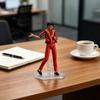 Articulated Poseable Male Figure Model with Adjustable Joints Standing On Display Base for Collectors and Enthusiasts