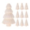 10 szt. Drewniane Mini Choinki Niedokończone Drewniane Formy do Malowania Dekoracje Świąteczne DIY Ozdoby Stołowe Niedokończone Drewniane Drzewko
