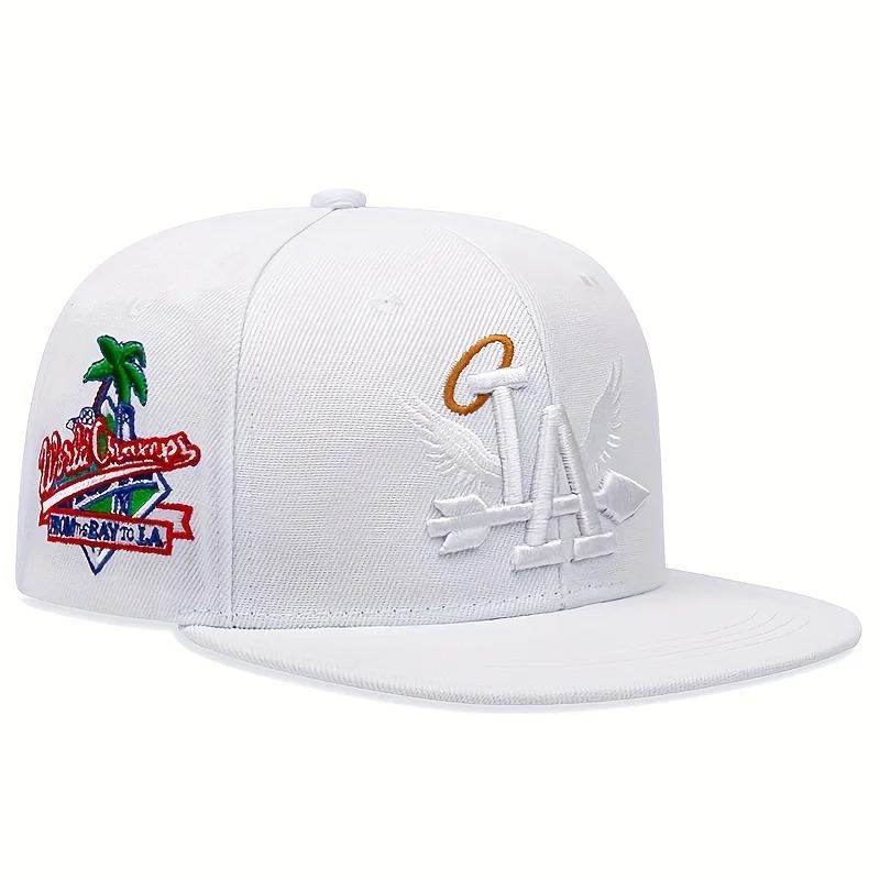 Cappellini da Baseball Unisex alla Moda con Ricamo LA Los Angeles Cappello Snapback Ali d'Angelo Cappellini Hip Hop Outdoor Regolabili Casual Cappelli da Sole