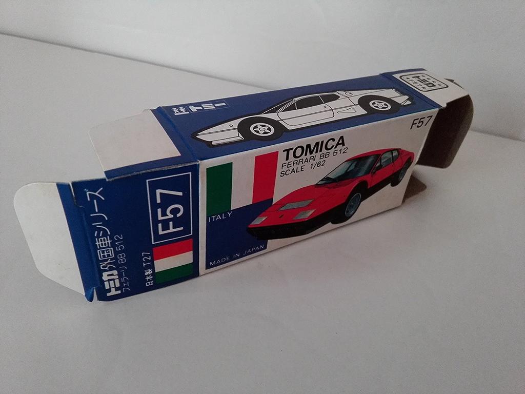 Tomica Blue Box F57 Ferrari BB 512 Made In Japan Undisplayed Unopened My Shop Clear Case Included