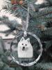 Japanese Spitz, Nihon Supittsu - crystal bauble with a photo, dog photo in crystal, personalized Christmas tree ornament by Art-Dog brand