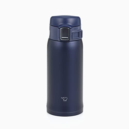 Zojirushi Thermos 360ml One-Touch Mug, Lightweight & Compact, Standard Type, Insulates Hot & Cold Drinks, Navy Blue, SM-SF36-AD