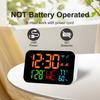 WiFi Desktop Clock Humidity Calendar Smart Thermometer and Digital LED Display Support WiFi Automatic Calibration Alarm Clock