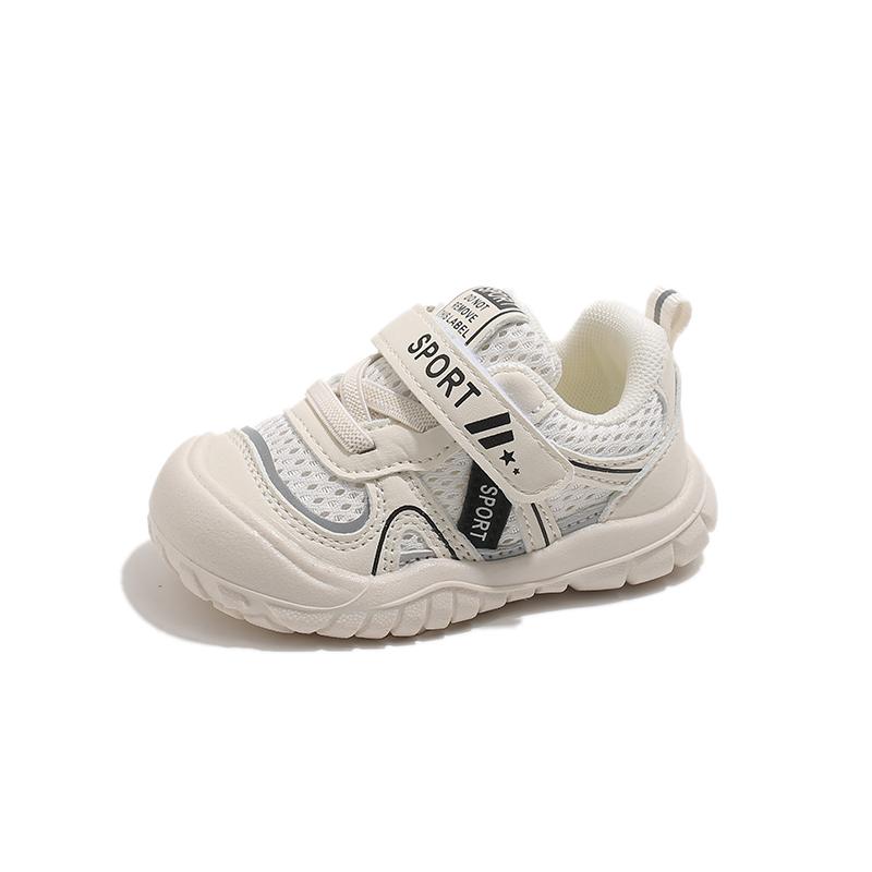 

Autumn New Sneakers Simple Versatile Spring Girls Casual Shoes Soft Soled Boys Shoe Comfort Breathable Child Mesh Shoes 26 бежевый