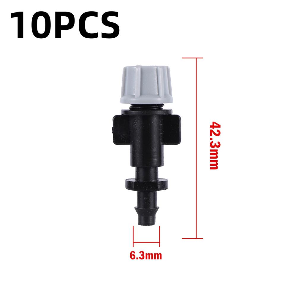 10/50Pcs Adjustable Grey Sprayer Nozzle Kits 4/7mm Hose 2-way 3-way Drip-irrigtion Sprinklers Garden Lawn Atomization Cooling
