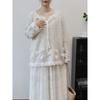 Autumn and Winter New Bead Design Knitted Sweater Top Loose Soft Waxy Gentle Wind Sweater Pullover Woman