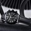 Benyar5205 New Men's Quartz Watch 43mm Luminous Dial 50m Water-Resistant Anti-Reflective Chronograph Fashionable Timepiece