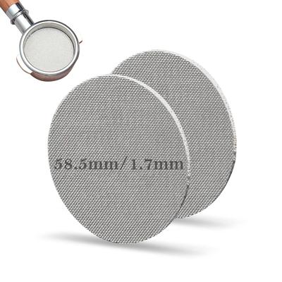 Set of 2 Reusable Espresso Pack Coffee 316 Stainless Steel for Portafilters Screens, 58.5mm Filters, 1.7mm Thick, 150m,